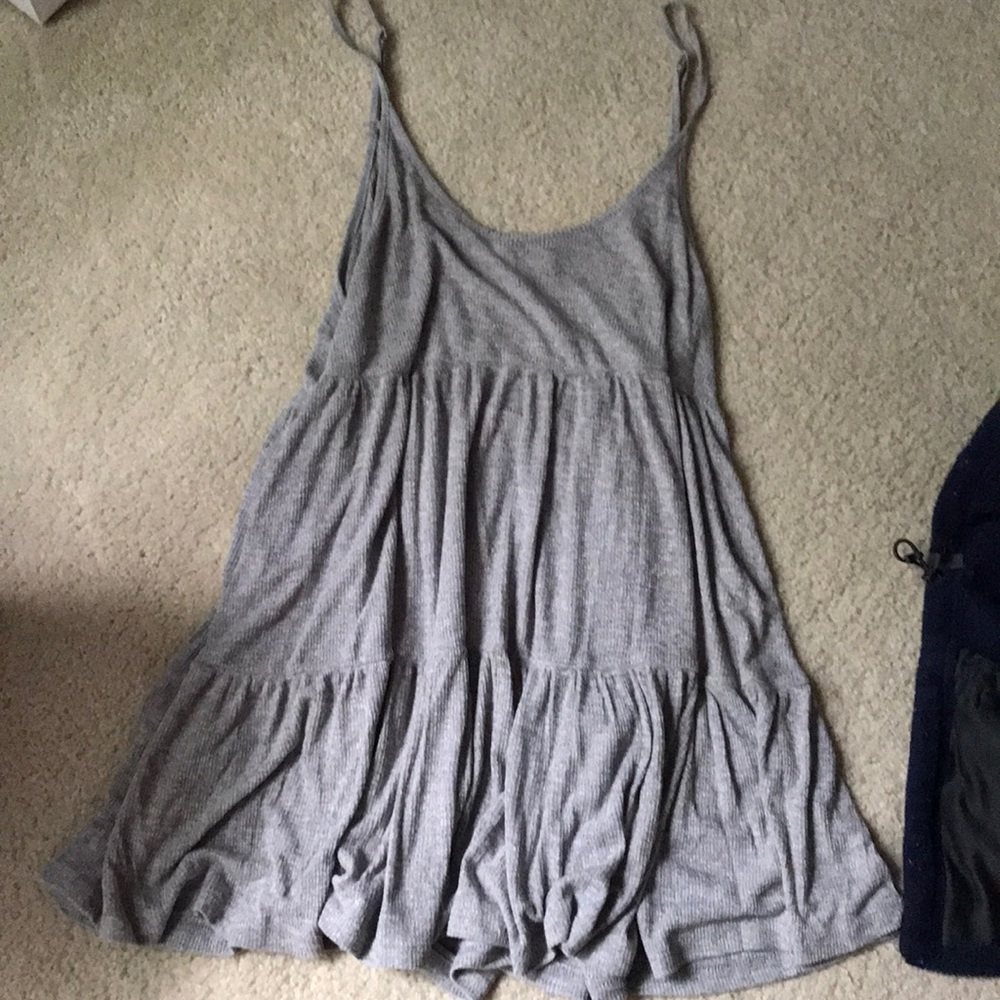 Flowy tiered gray sundress/tunic